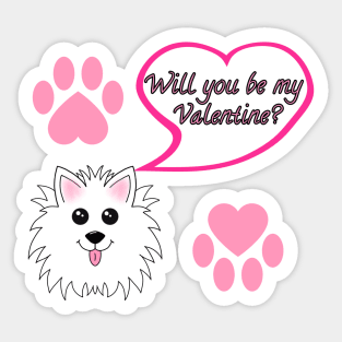 Will you be my Valentine? Pattern Sticker